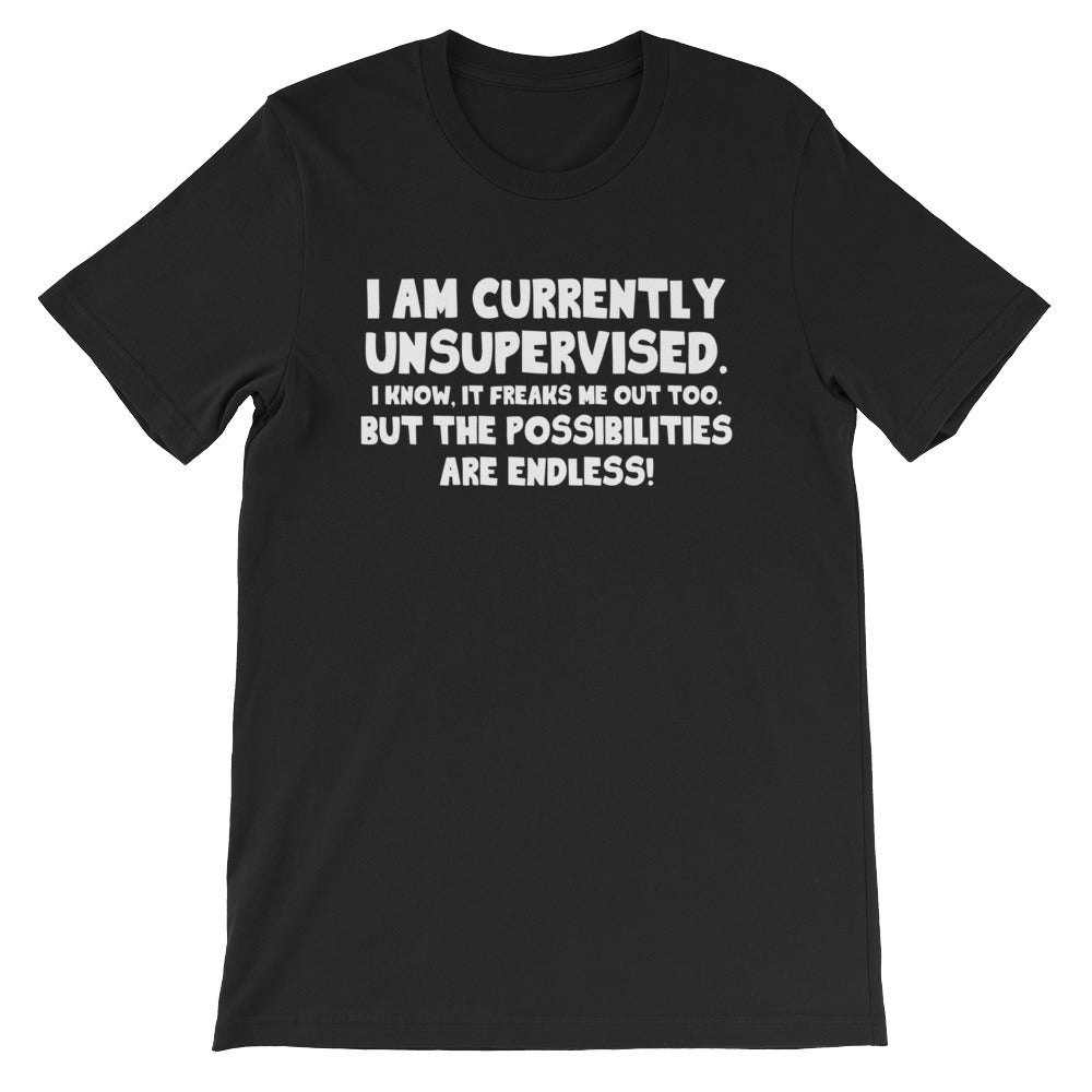 I Am Currently Unsupervised T-Shirt (Unisex) – NoiseBot.com